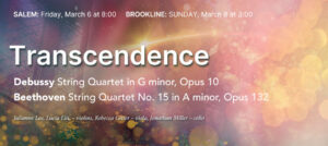 Debussy and Beethoven Quartets March 6 and 8